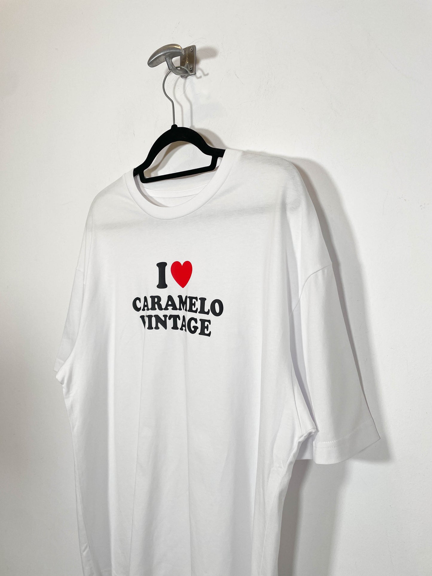 Camiseta I❤️Caramelo Vintage Modelo Oversize - Talla M