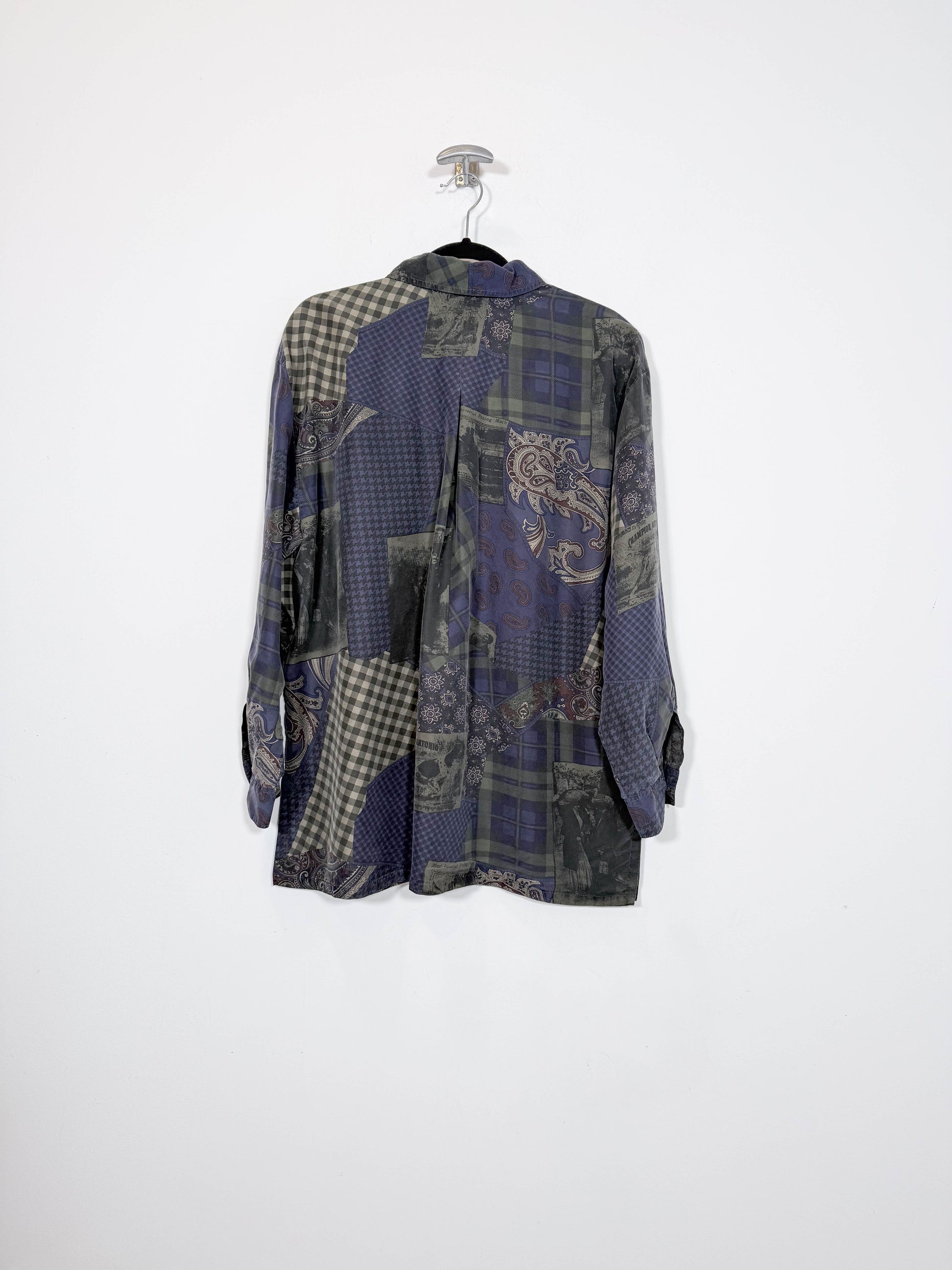 Camisa de seda Bianca - Talla L - Caramelo Vintage