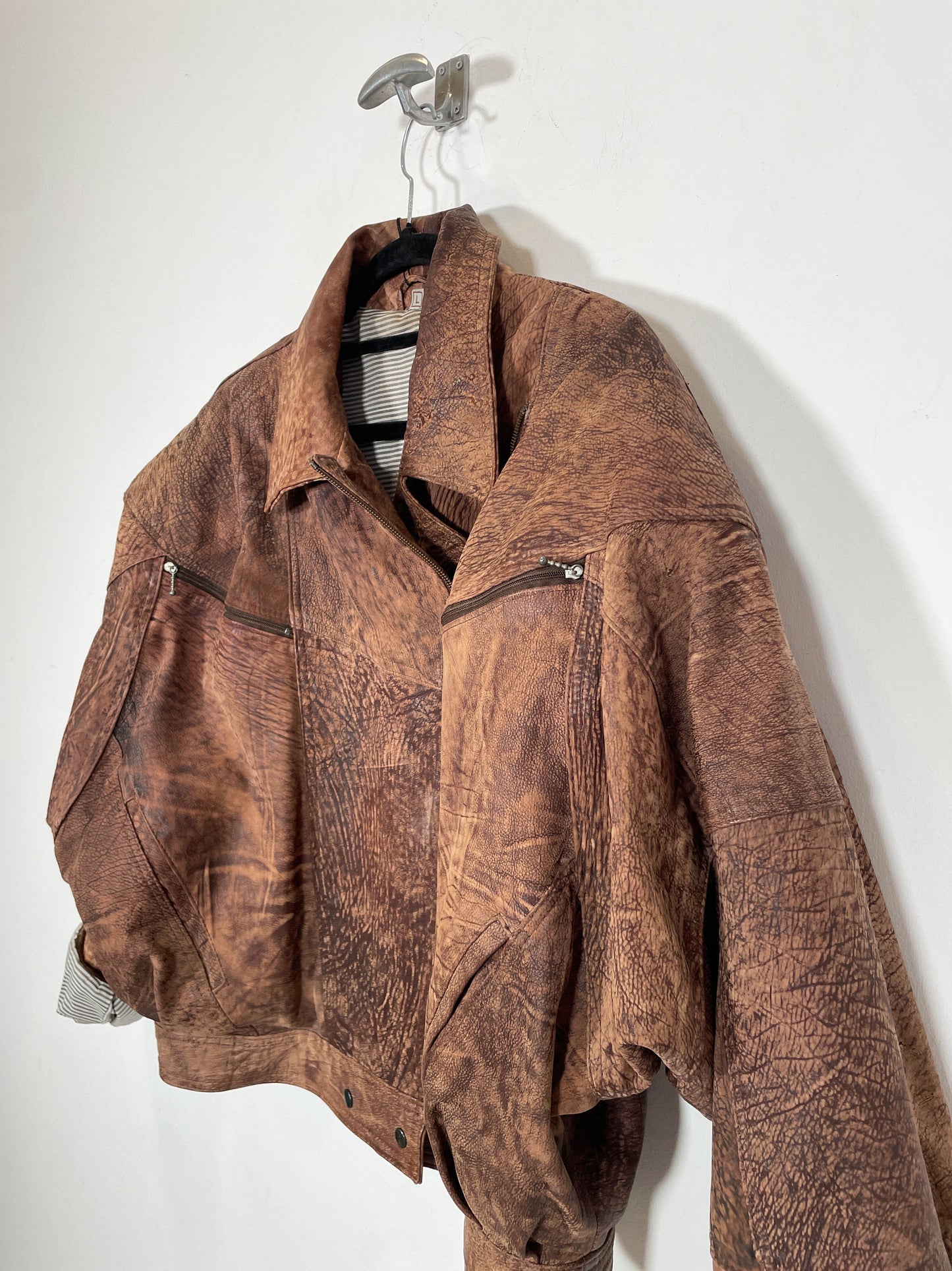 Chaqueta bomber de cuero - Talla L