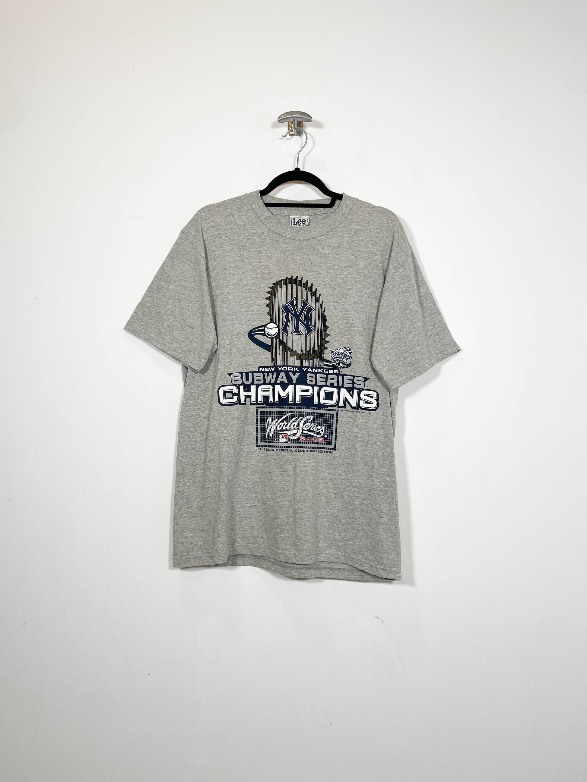 Camiseta Lee New York Yankees 2000 - Talla M - Caramelo Vintage