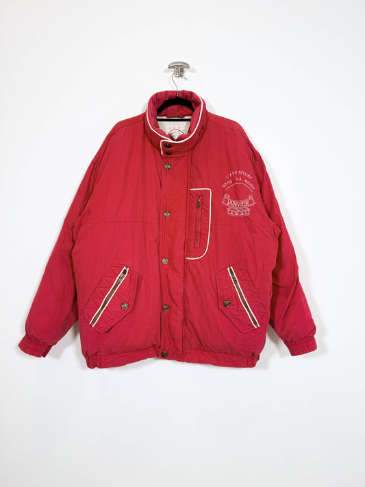 Abrigo de pluma Down - Talla XL - Caramelo Vintage