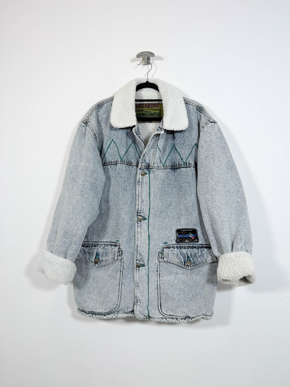 Chaqueta vaquera con borrego Vagabond - Talla L/XL