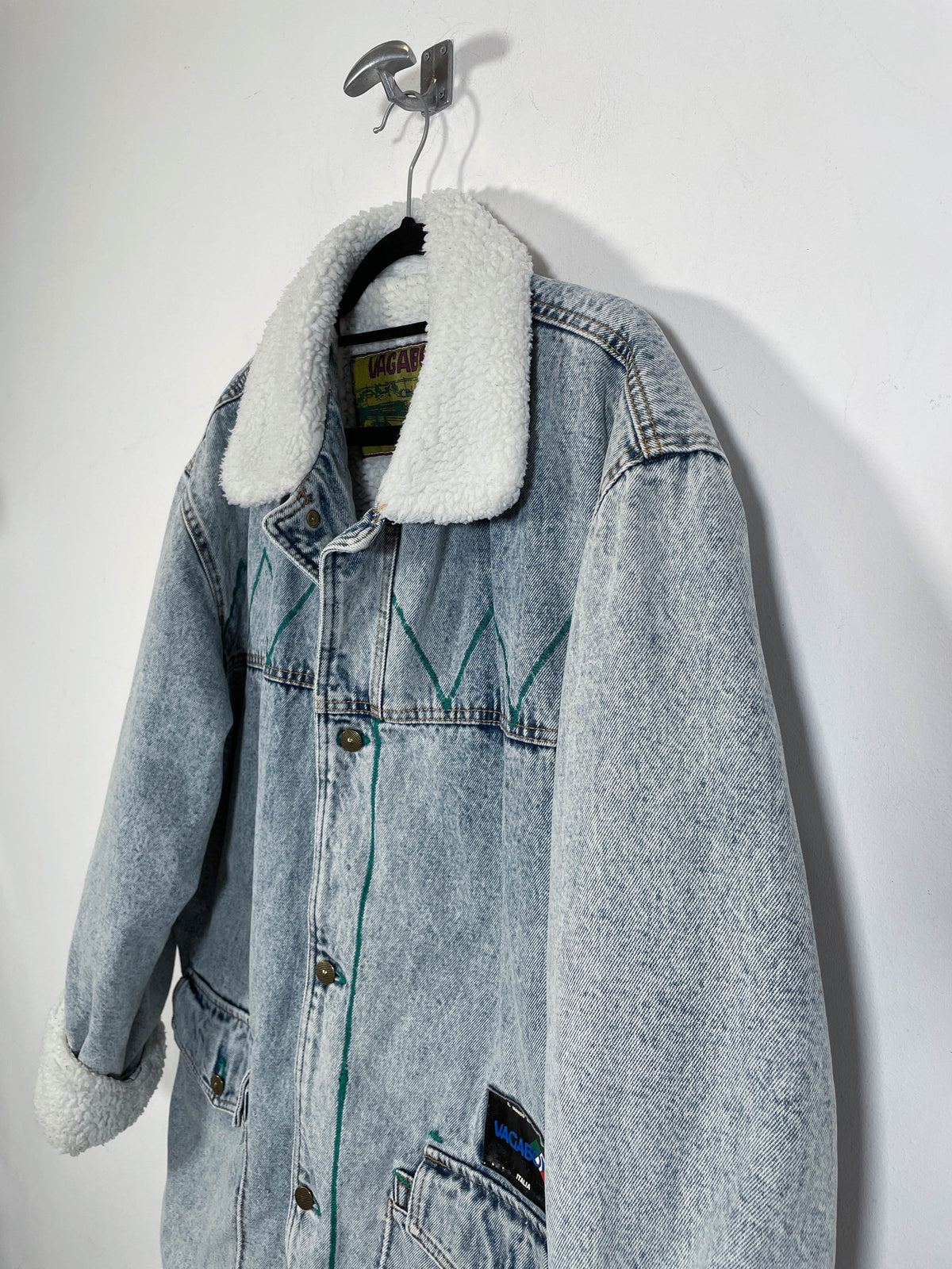 Chaqueta vaquera con borrego Vagabond - Talla L/XL