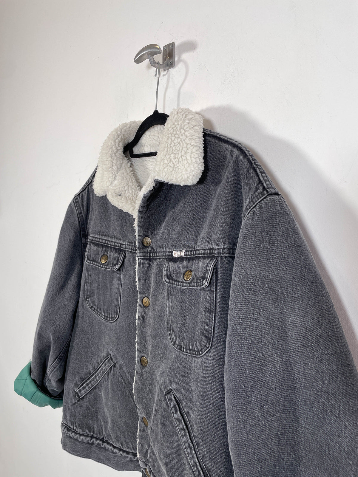 Chaqueta vaquera con borrego Rifle - Talla M/L