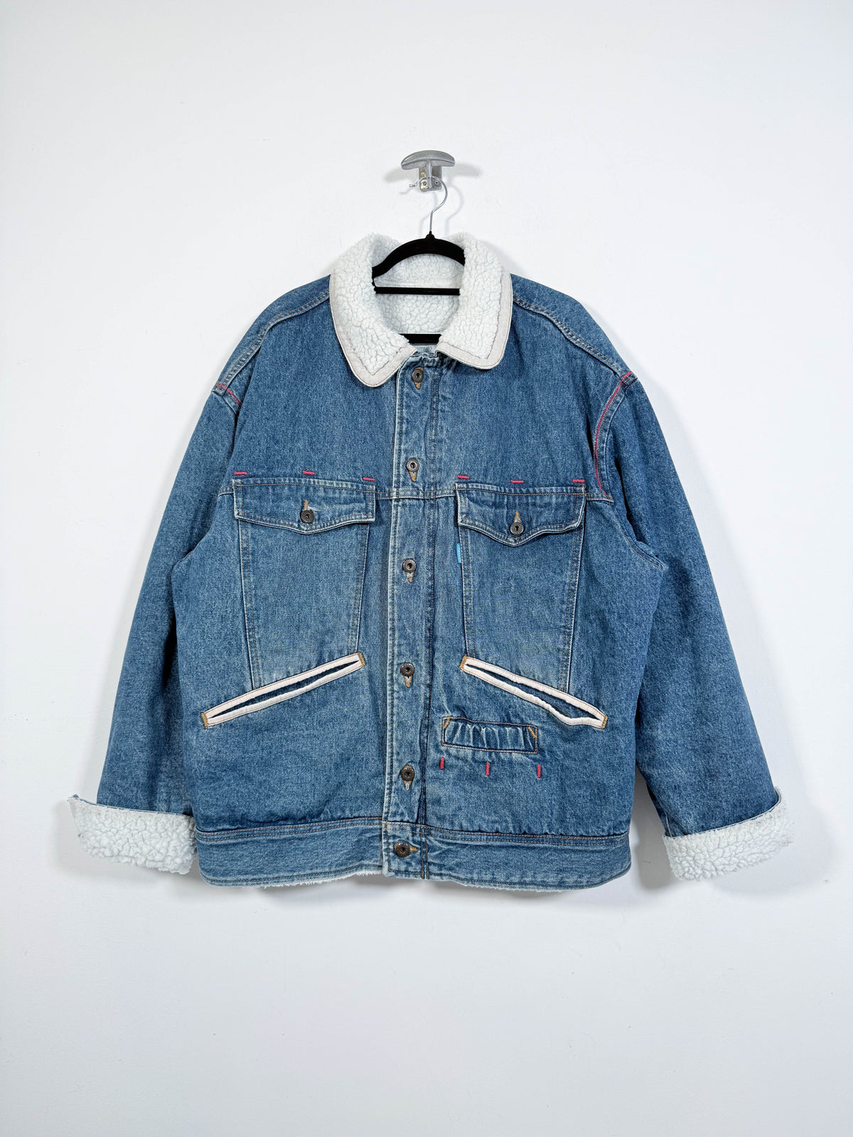 Chaqueta vaquera con borrego Carrera - Talla XL