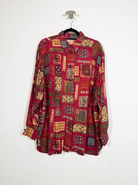 Camisa Tetris - Talla L - Caramelo Vintage