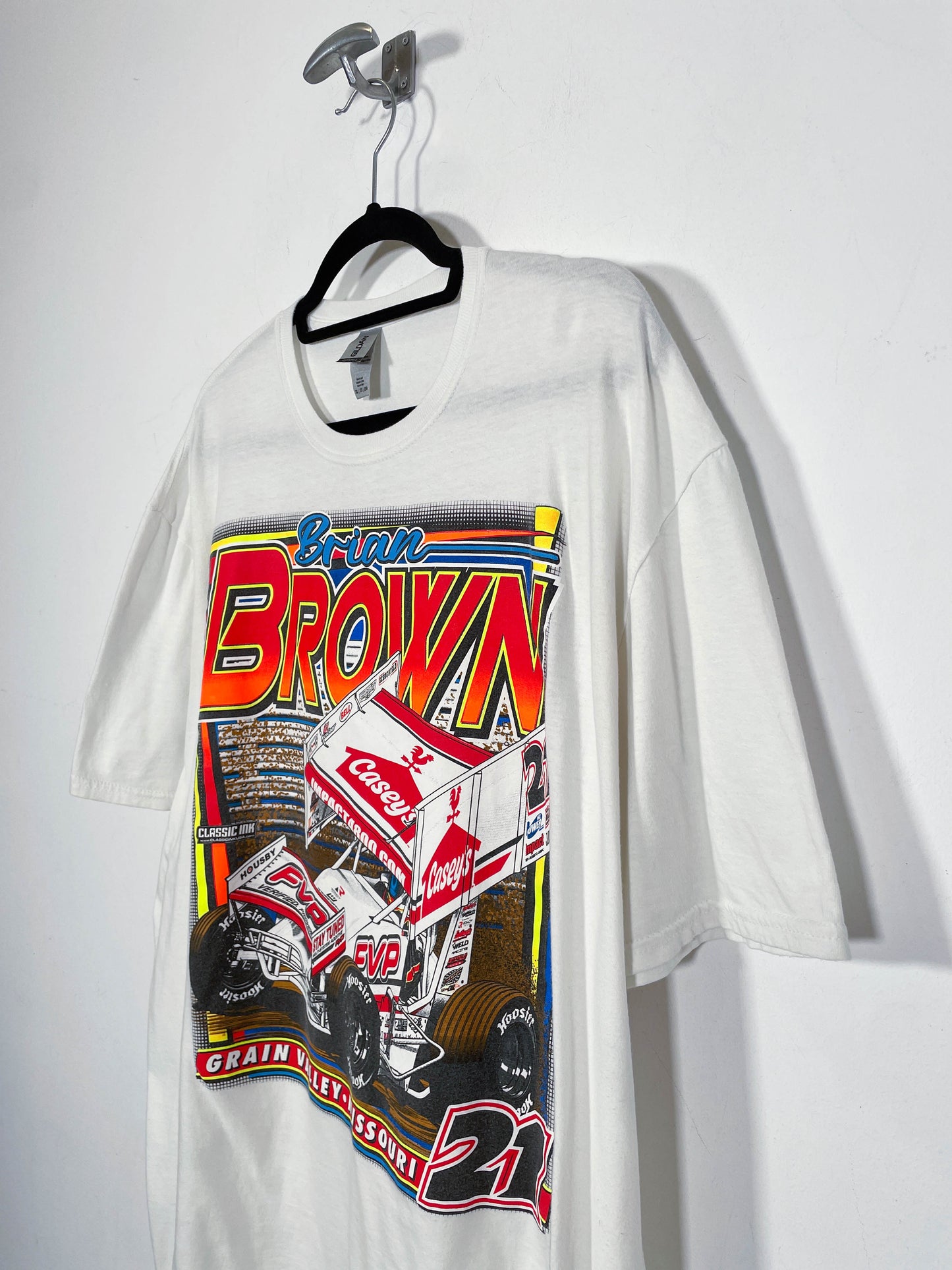 Camiseta Nascar Brian Brown - Talla XXL - Caramelo Vintage